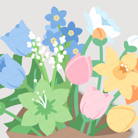 paper bouquet card bundle set B