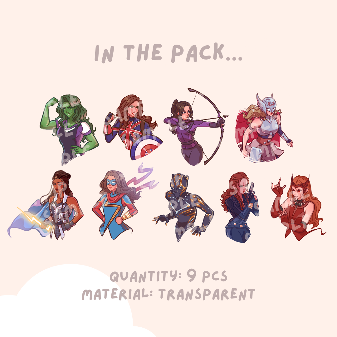 Marvel Ladies Sticker Pack