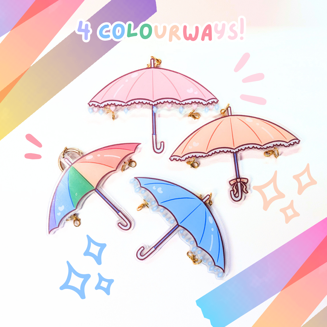 Violets are Blue Umbrella Charm Connector