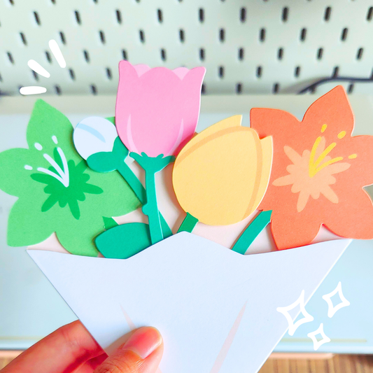 warm spring bouquet greeting card