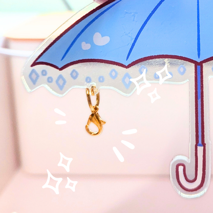 Violets are Blue Umbrella Charm Connector