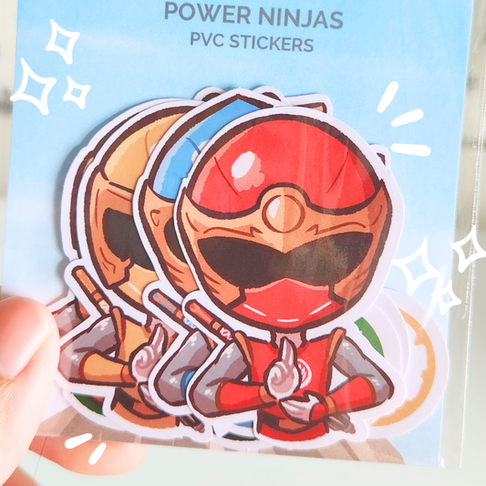 Ninja Storm Rangers Sticker Pack