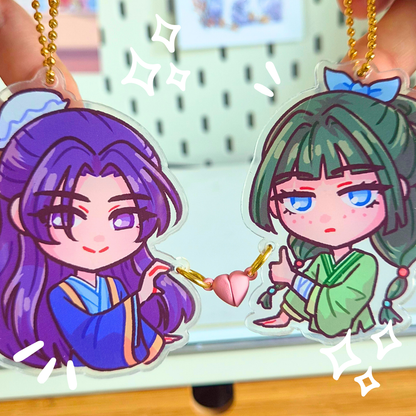 Jinshi X Maomao Heart Magnet Charms