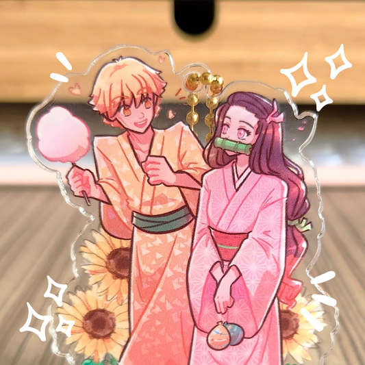 Zenitsu x Nezuko Standee Charm (Demon Slayer Matsuri)