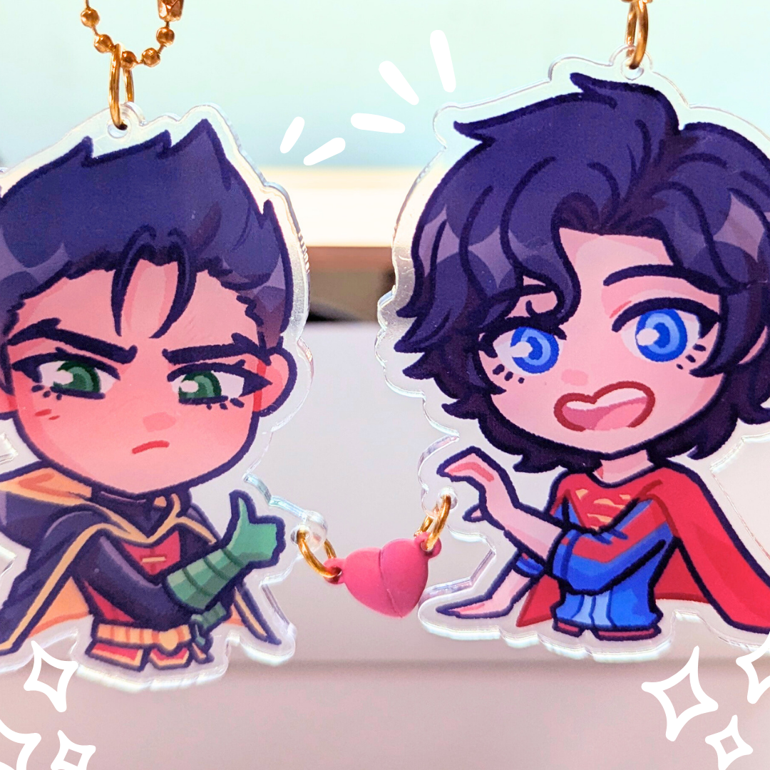 Damian X Jon Heart Magnet Charms