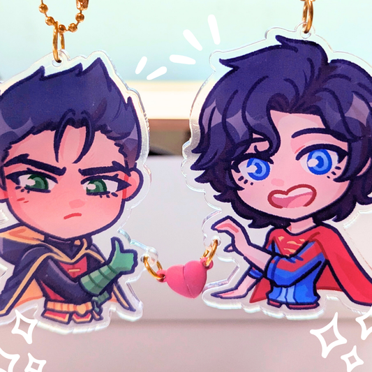 Damian X Jon Heart Magnet Charms