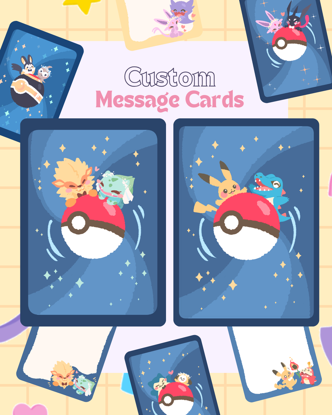 Custom Trading Card Style Message Cards