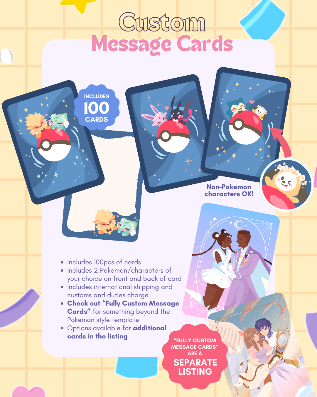 Fully Customised Message Cards