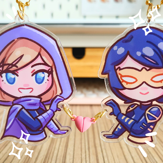 Steph X Cass Heart Magnet Charms