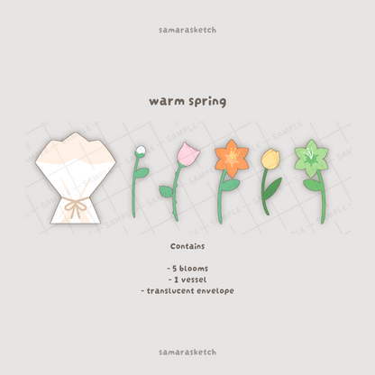 warm spring bouquet greeting card