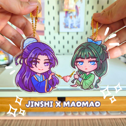 Jinshi X Maomao Heart Magnet Charms