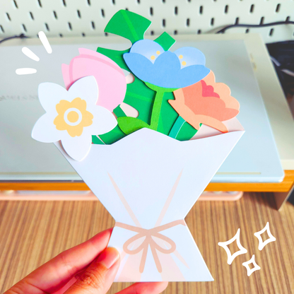 pastel dreams bouquet greeting card