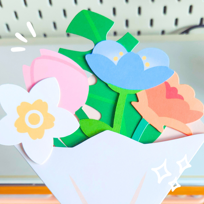 pastel dreams bouquet greeting card