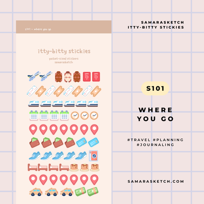 itty-bitty stickies - where you go (s101 )
