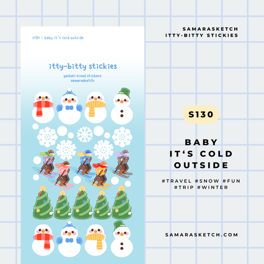 itty-bitty stickies - baby it's cold outside (s130)
