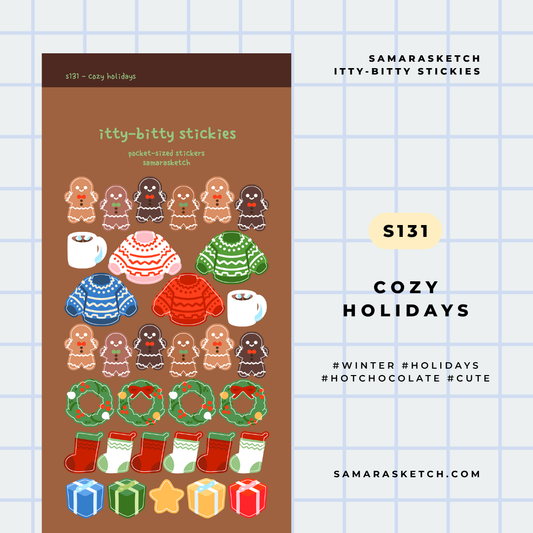 itty-bitty stickies - cozy holidays (s131)