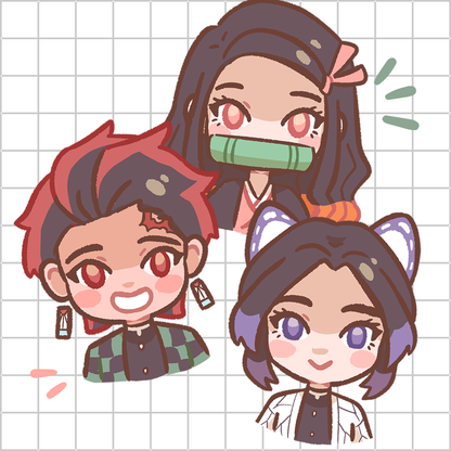Kimetsu I (Demon Slayer) Sticker Pack