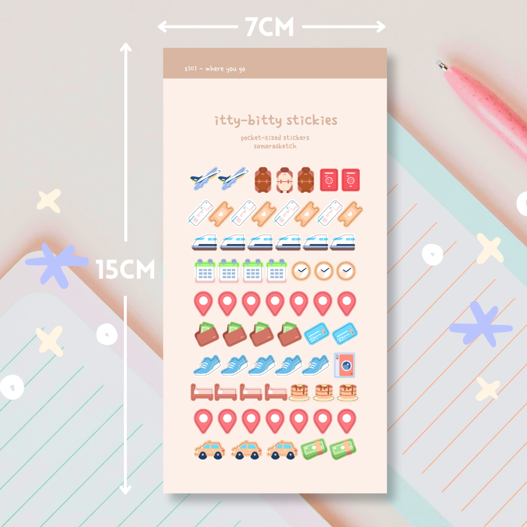 itty-bitty stickies - where you go (s101 )