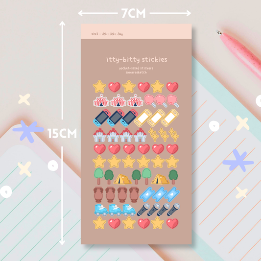 itty-bitty stickies - doki doki day (s103)