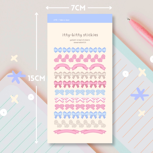 itty-bitty stickies - take a bow (s104)