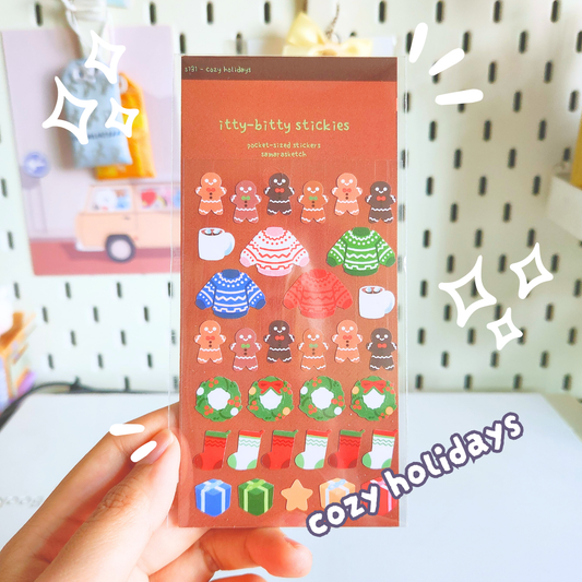 itty-bitty stickies - cozy holidays (s131)