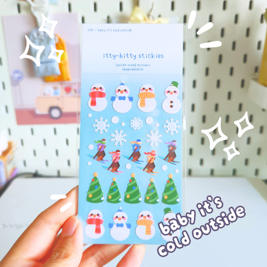 itty-bitty stickies - baby it's cold outside (s130)