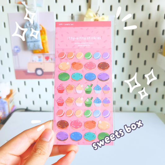 itty-bitty stickies - sweets box (s129)