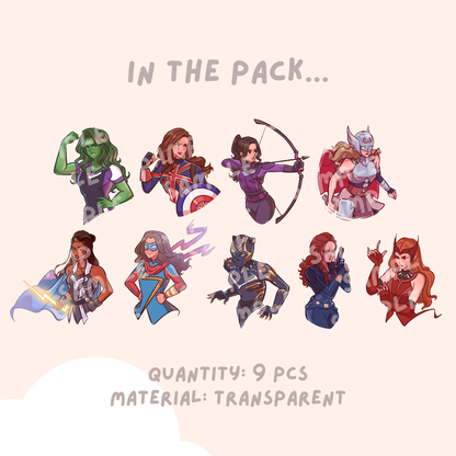 Marvel Ladies Sticker Pack