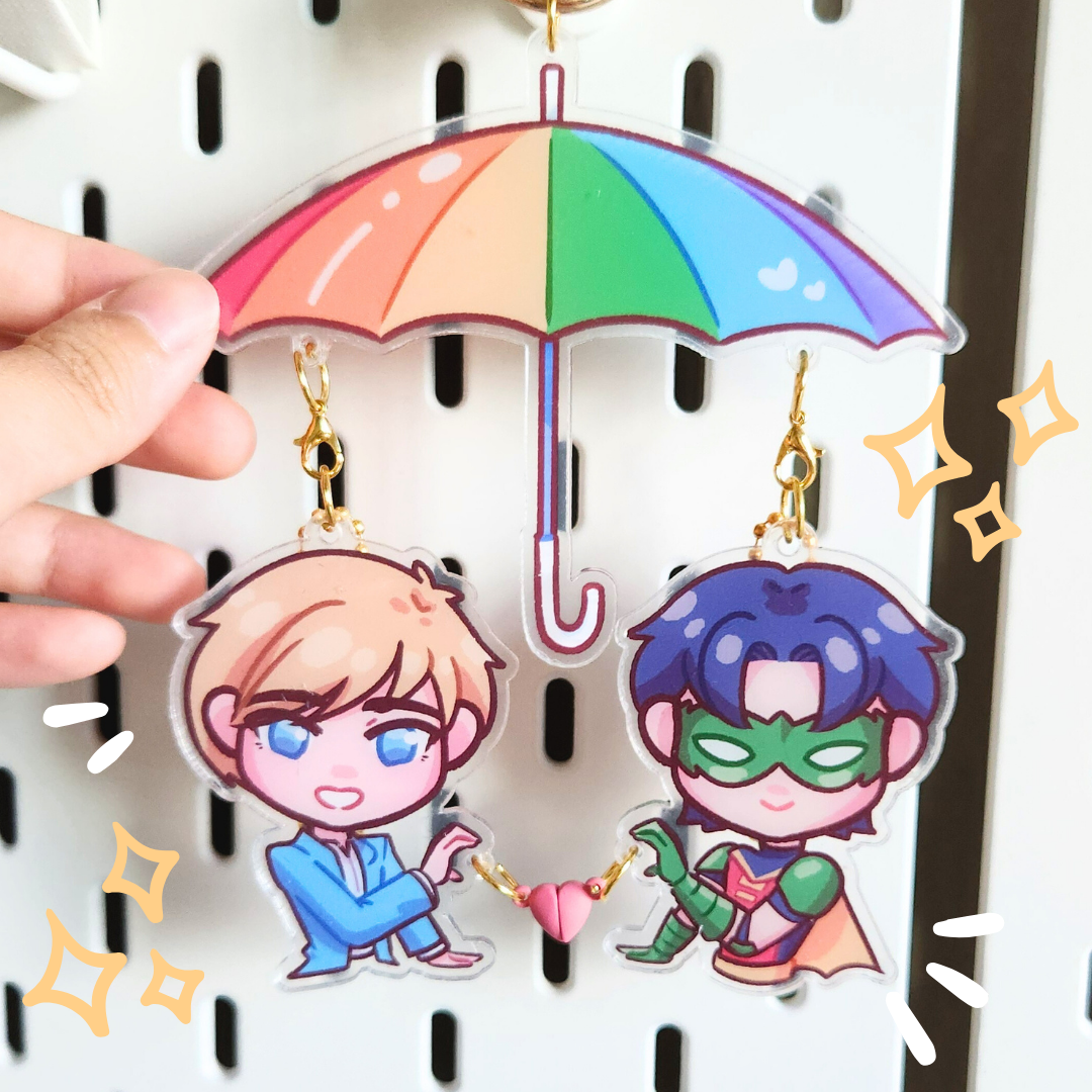 Tim X Bernard Heart Magnet Charms