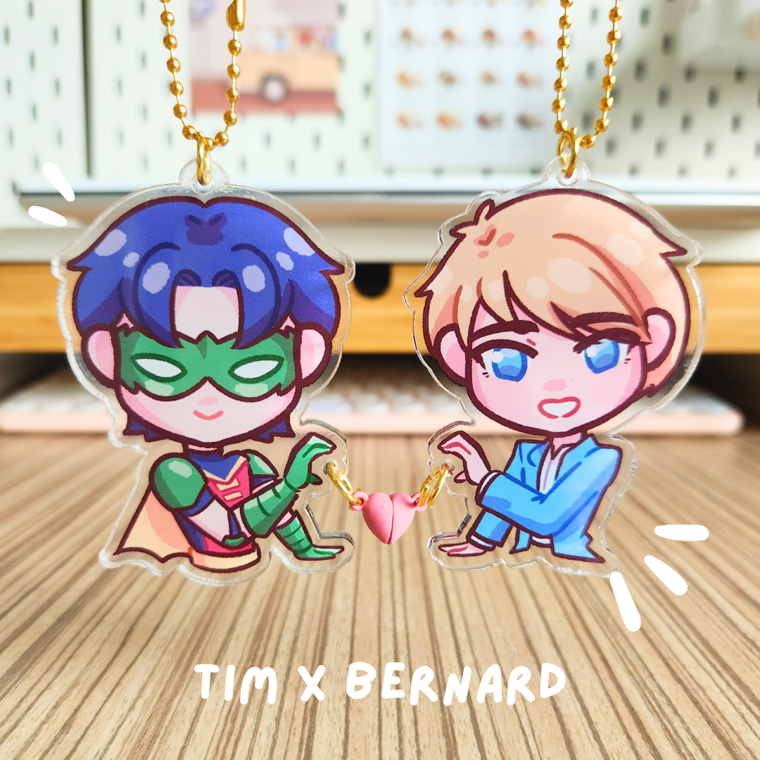 Tim X Bernard Heart Magnet Charms