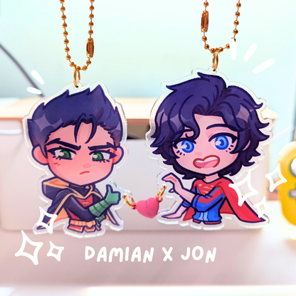 Damian X Jon Heart Magnet Charms