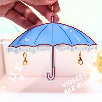 Violets are Blue Umbrella Charm Connector