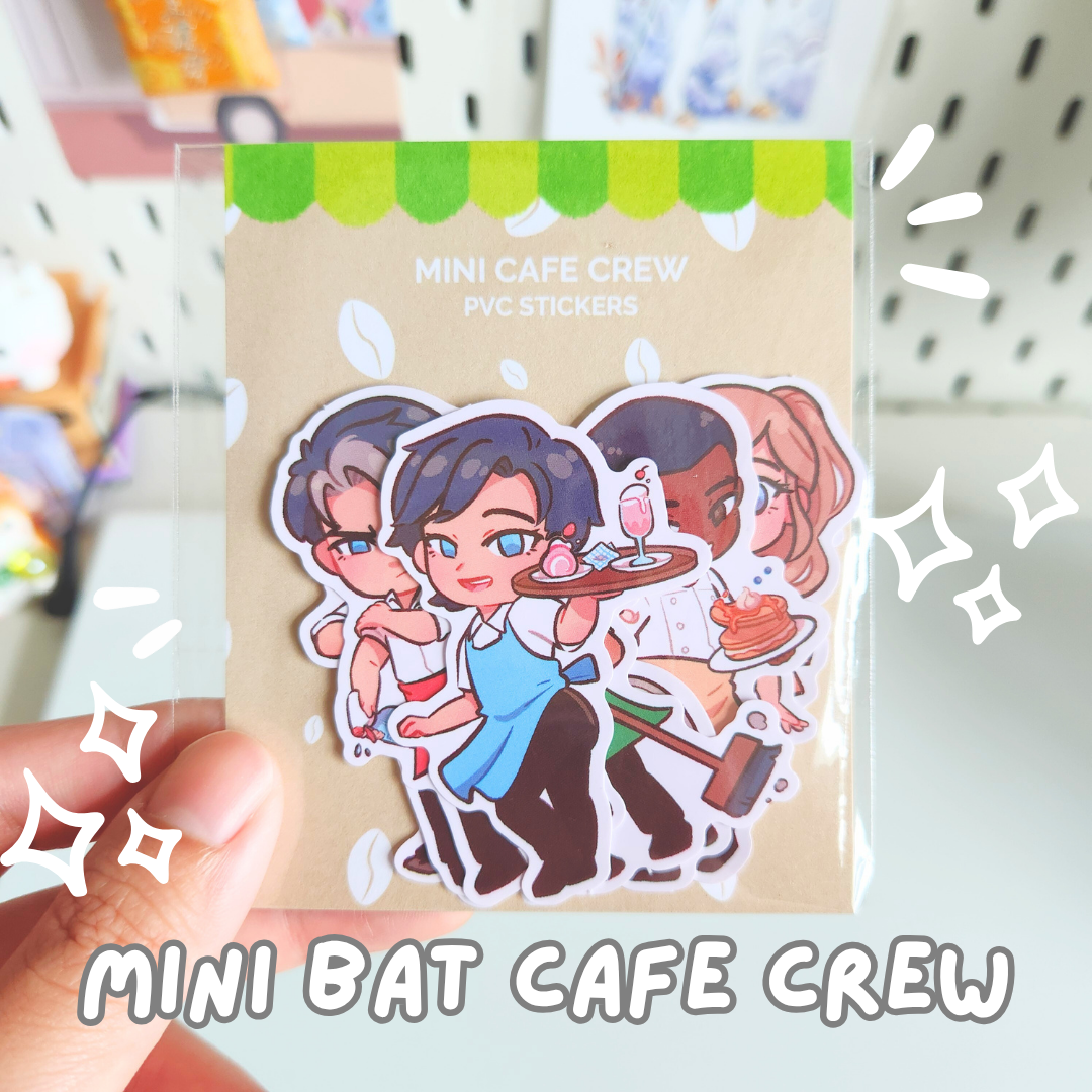 Mini Batfamily Cafe Crew Sticker Pack