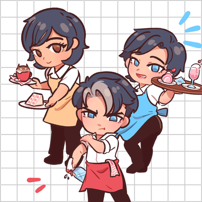 Mini Batfamily Cafe Crew Sticker Pack