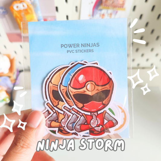 Ninja Storm Rangers Sticker Pack