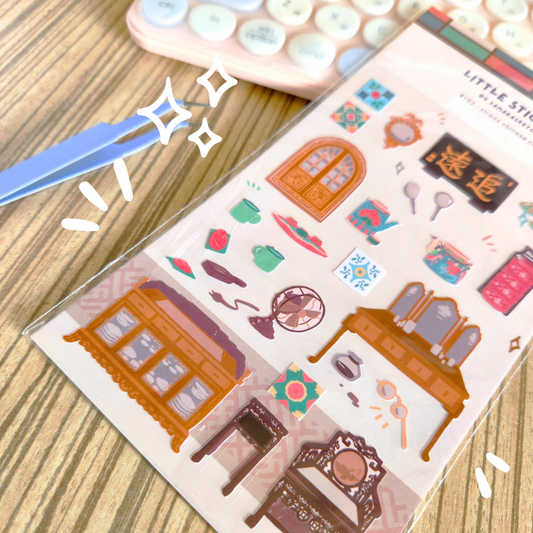 little stickers #102 - straits chinese collé