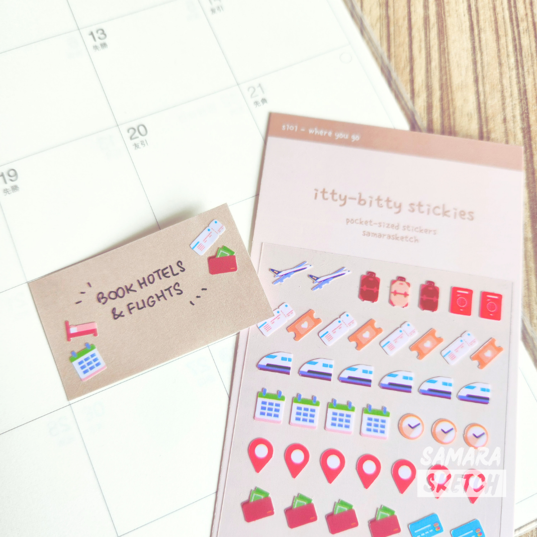 itty-bitty stickies - where you go (s101 )