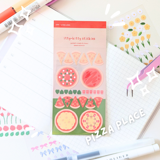 itty-bitty stickies- pizza place (s124)
