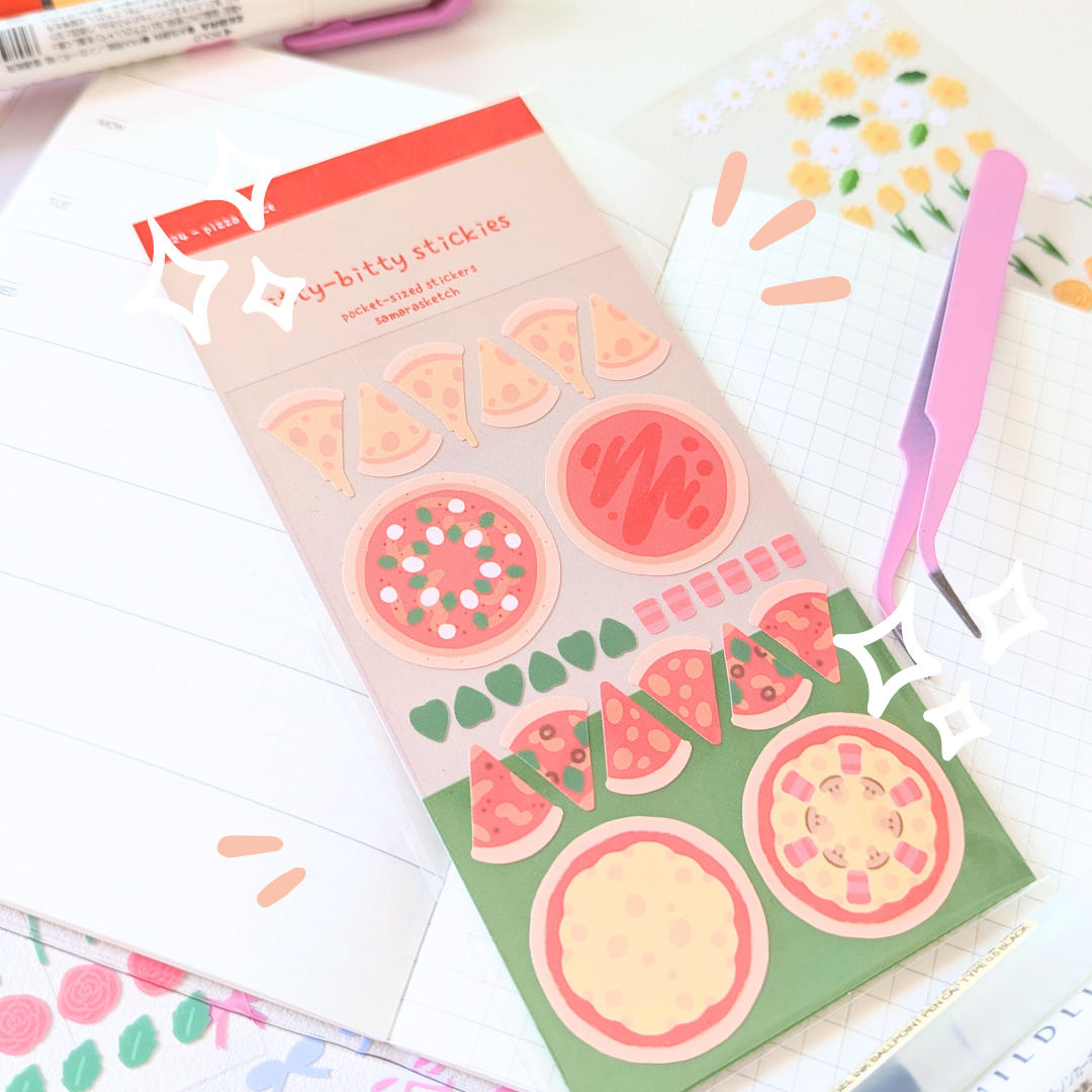 itty-bitty stickies- pizza place (s124)