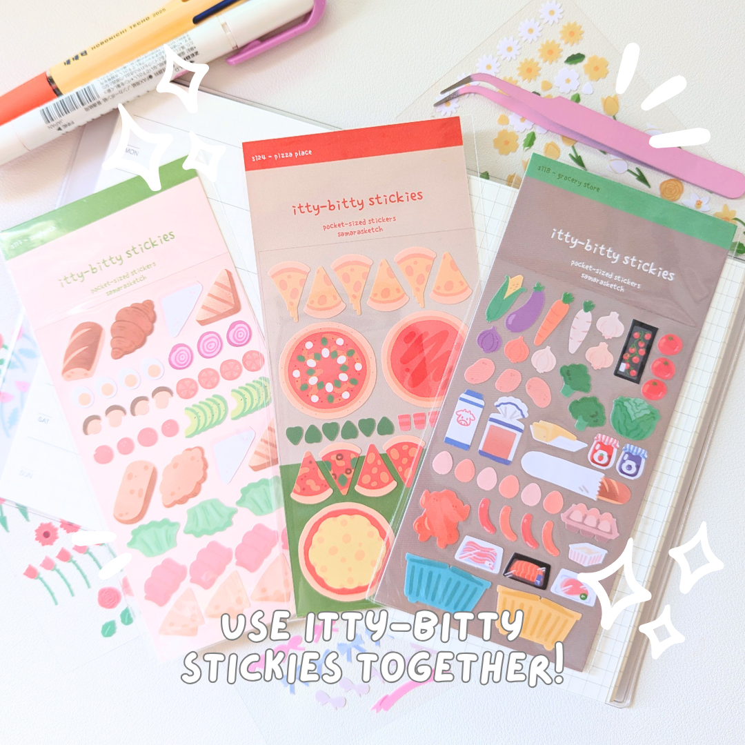 itty-bitty stickies- pizza place (s124)