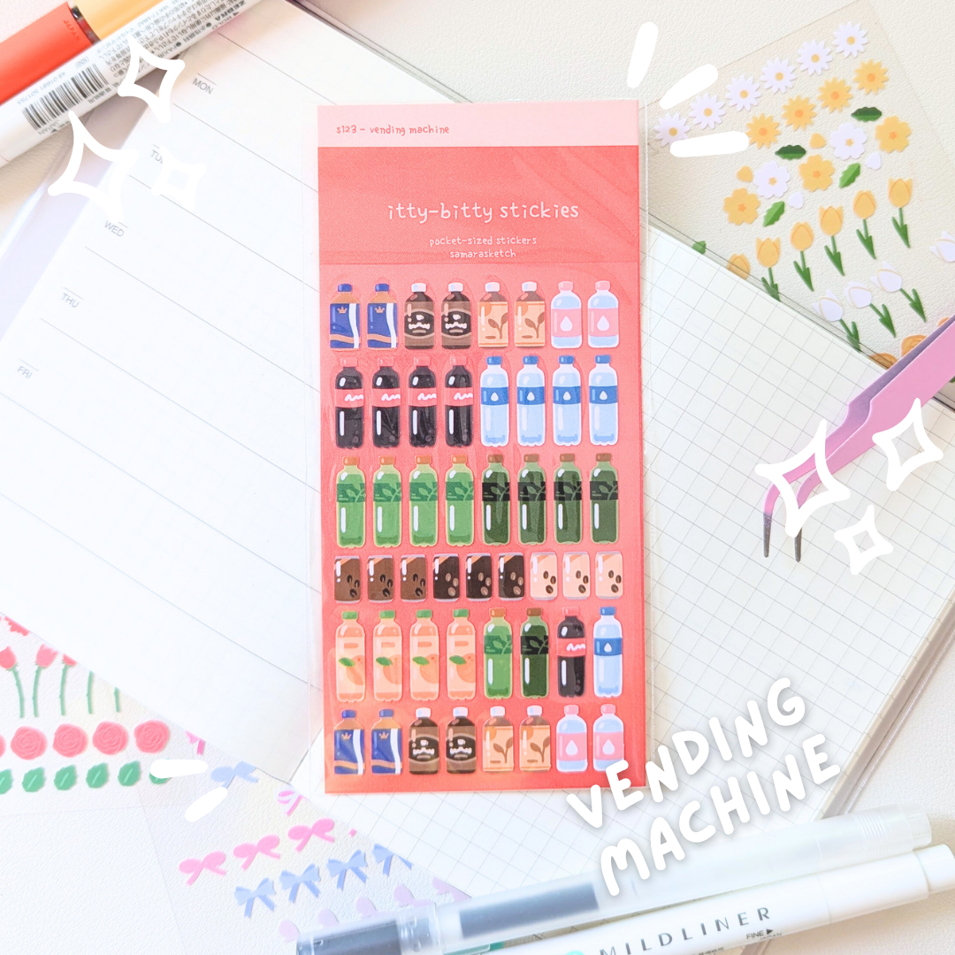 itty-bitty stickies - vending machine (s123)