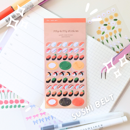 itty-bitty stickies - sushi belt (s120)