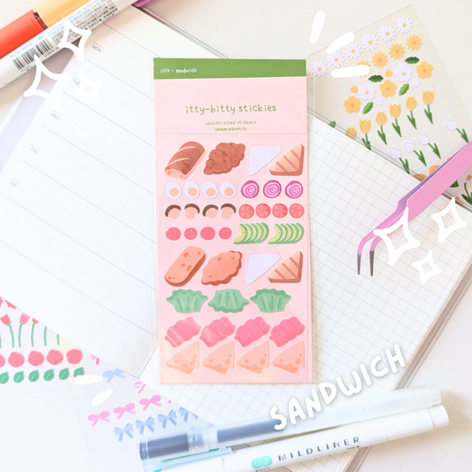 itty-bitty stickies - sandwich (s117)
