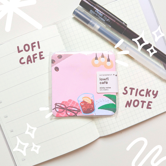 Lowfi Cafe Sticky Notes