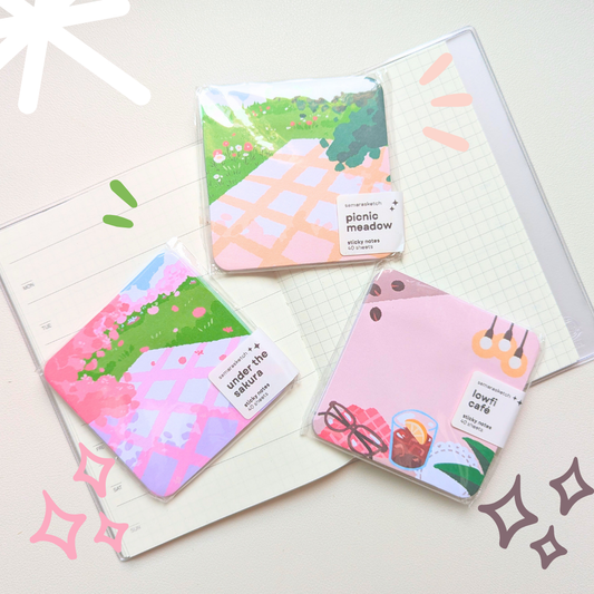 Under the Sakura Sticky Notes