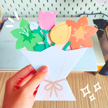 warm spring bouquet greeting card